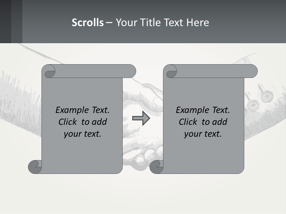 Two Hands Shaking Each Other Over A White Background PowerPoint Template