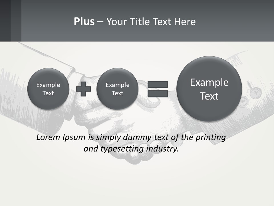 Two Hands Shaking Each Other Over A White Background PowerPoint Template