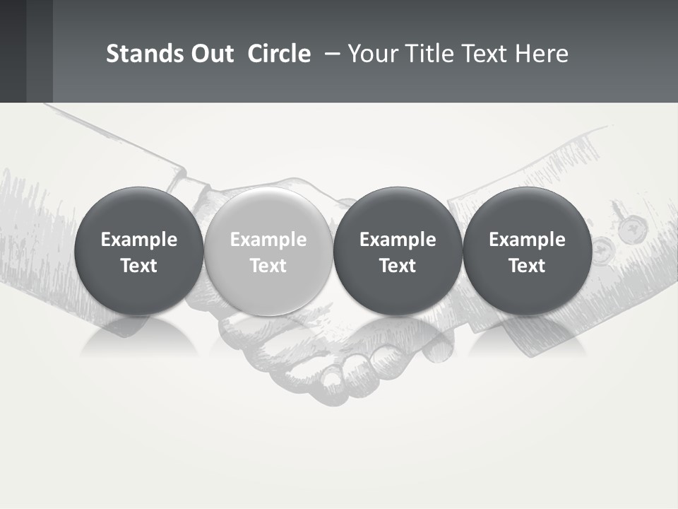 Two Hands Shaking Each Other Over A White Background PowerPoint Template