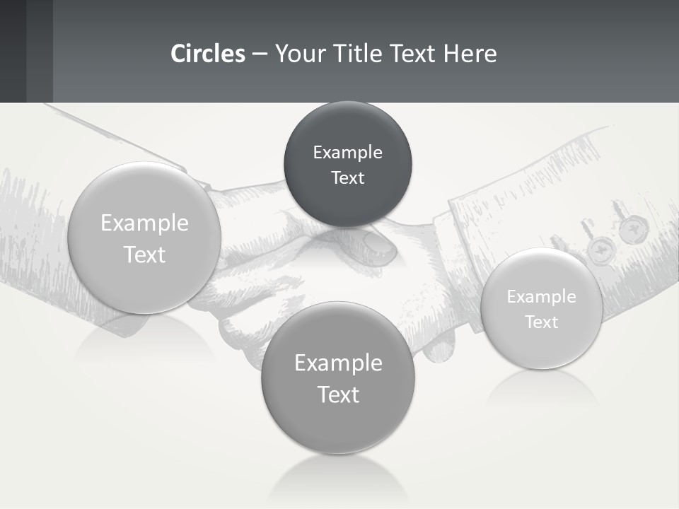 Two Hands Shaking Each Other Over A White Background PowerPoint Template