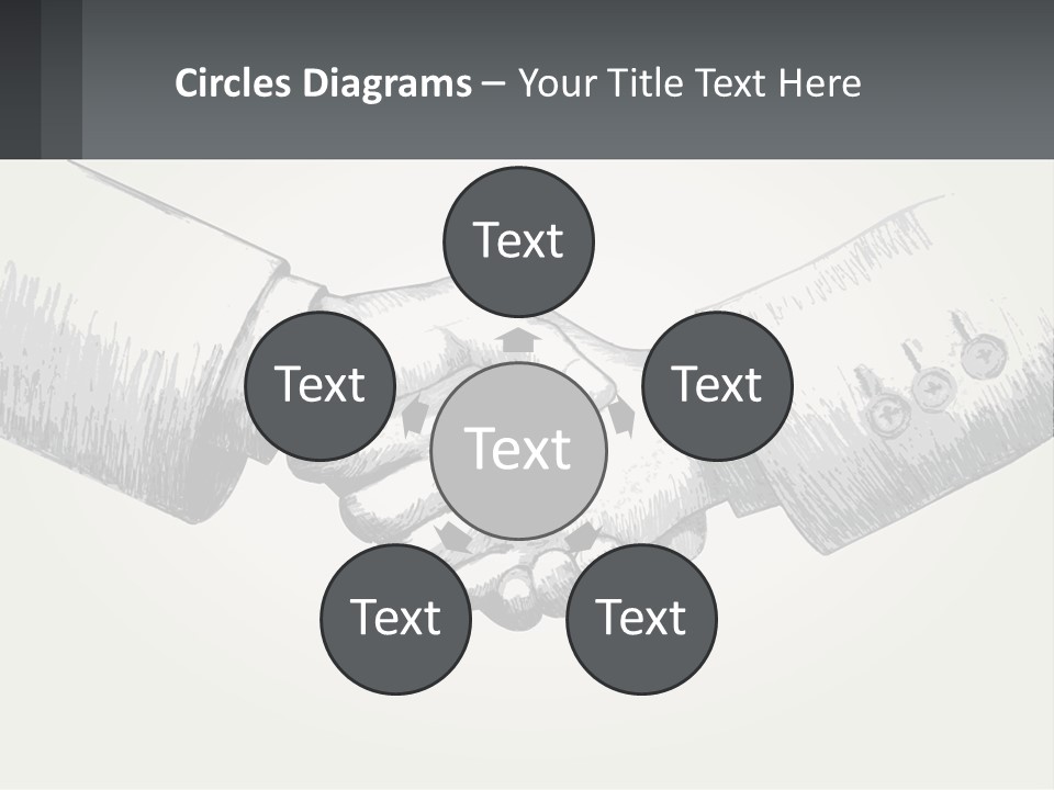 Two Hands Shaking Each Other Over A White Background PowerPoint Template