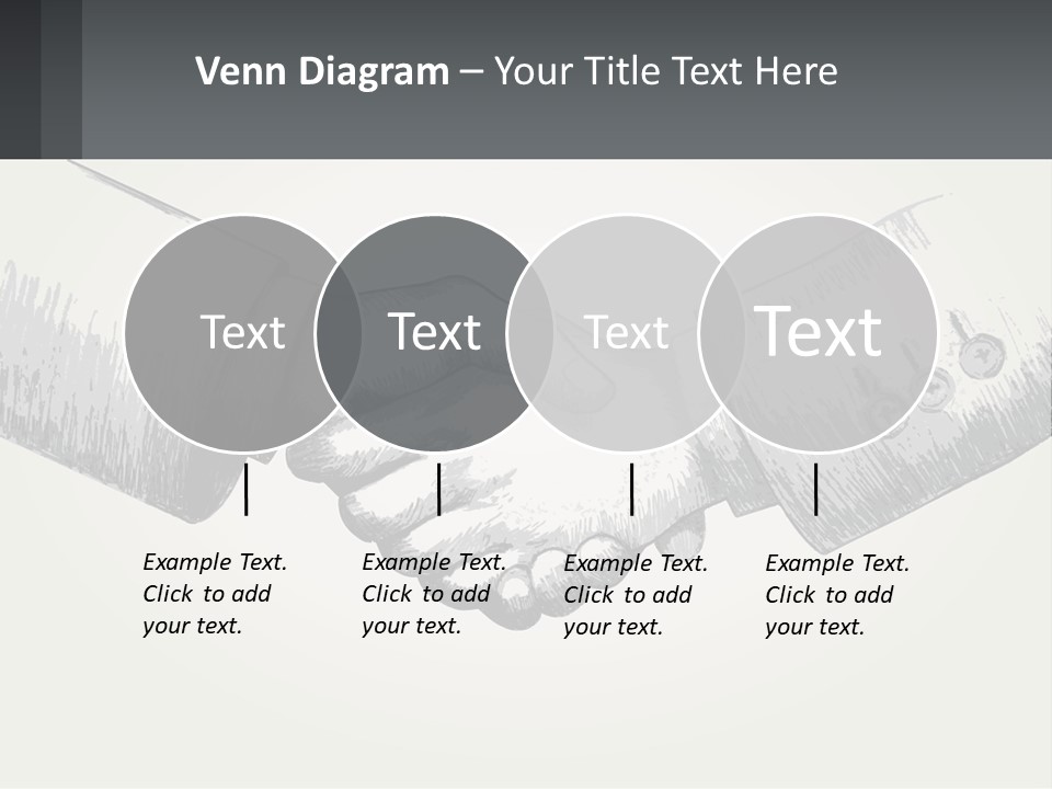 Two Hands Shaking Each Other Over A White Background PowerPoint Template