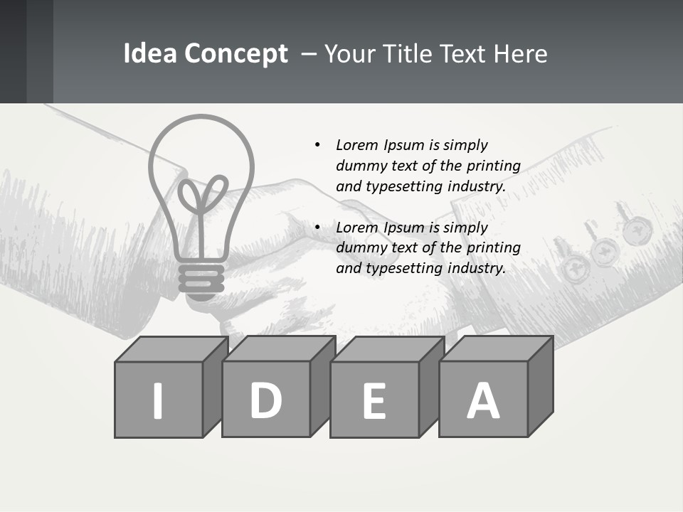 Two Hands Shaking Each Other Over A White Background PowerPoint Template