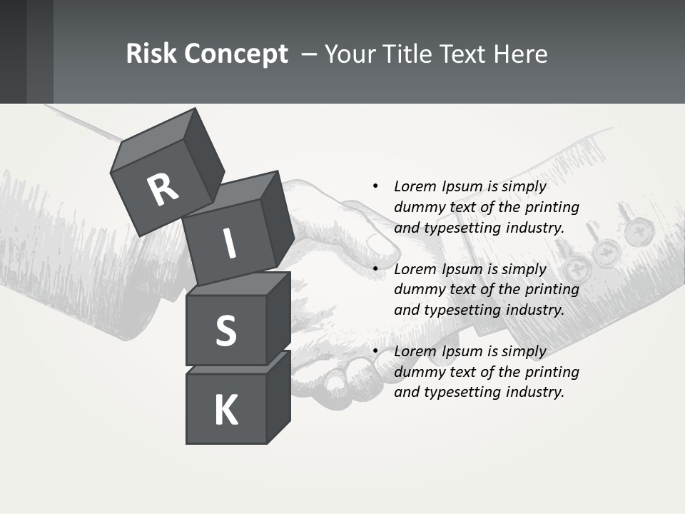 Two Hands Shaking Each Other Over A White Background PowerPoint Template