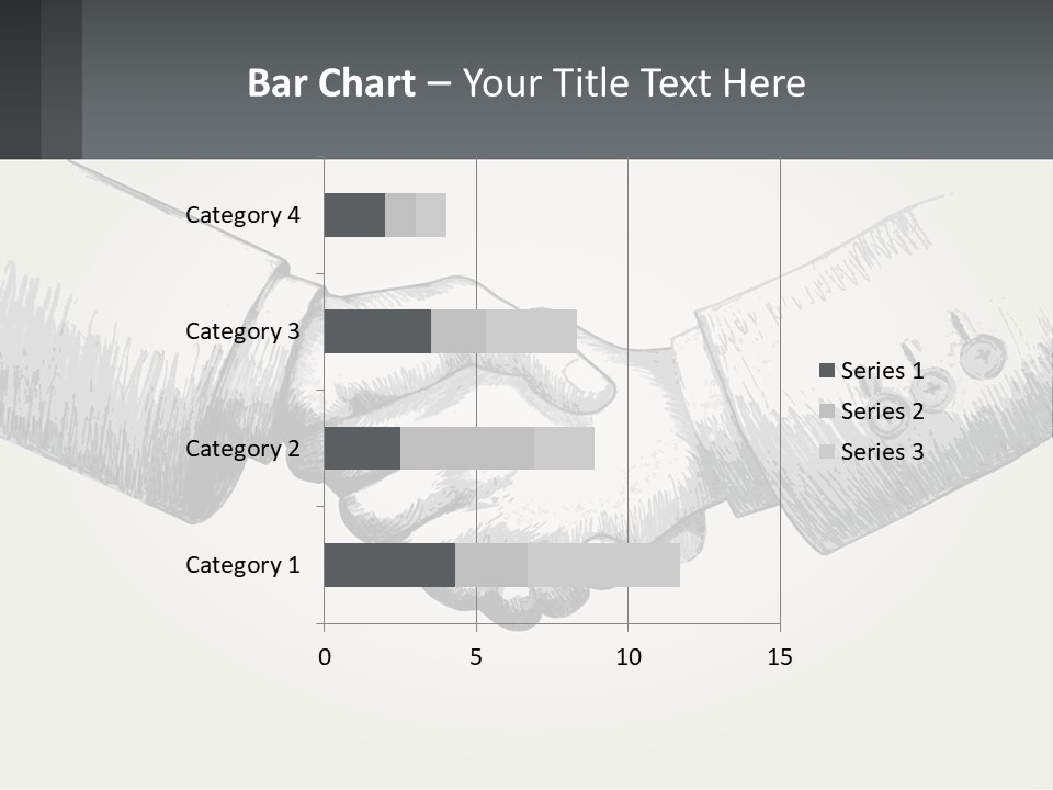 Two Hands Shaking Each Other Over A White Background PowerPoint Template