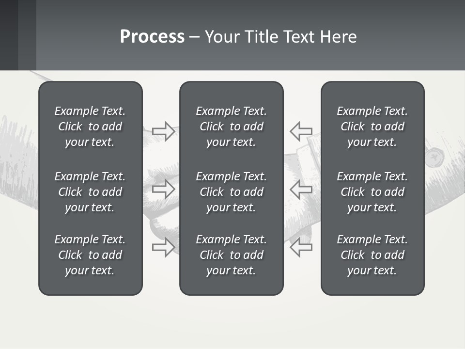 Two Hands Shaking Each Other Over A White Background PowerPoint Template