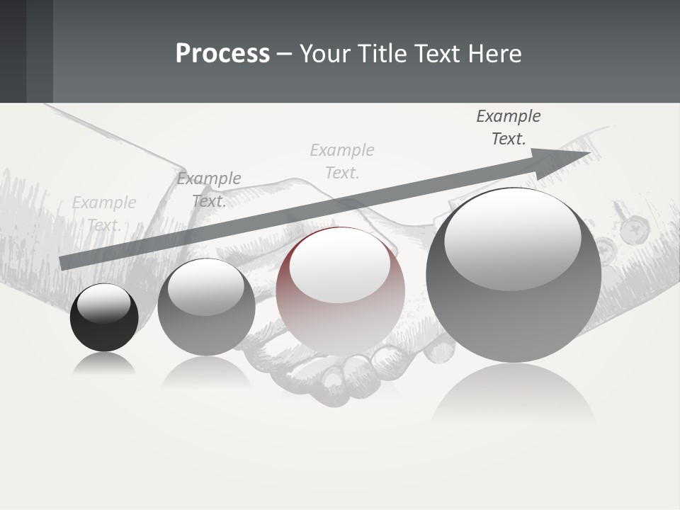 Two Hands Shaking Each Other Over A White Background PowerPoint Template