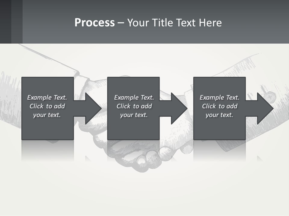 Two Hands Shaking Each Other Over A White Background PowerPoint Template