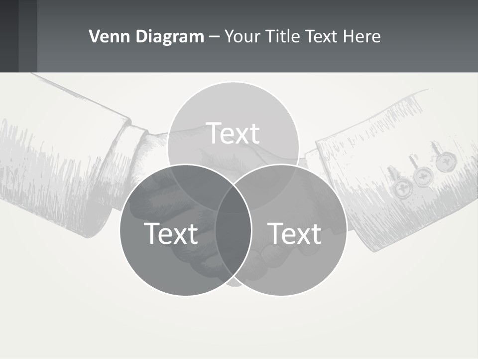 Two Hands Shaking Each Other Over A White Background PowerPoint Template