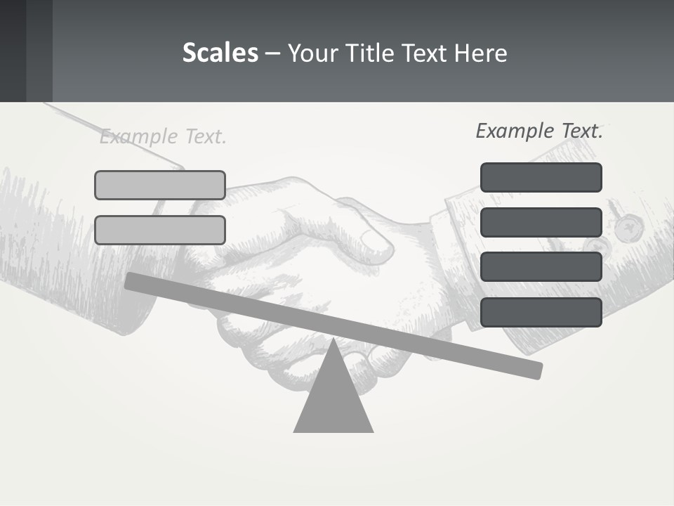 Two Hands Shaking Each Other Over A White Background PowerPoint Template