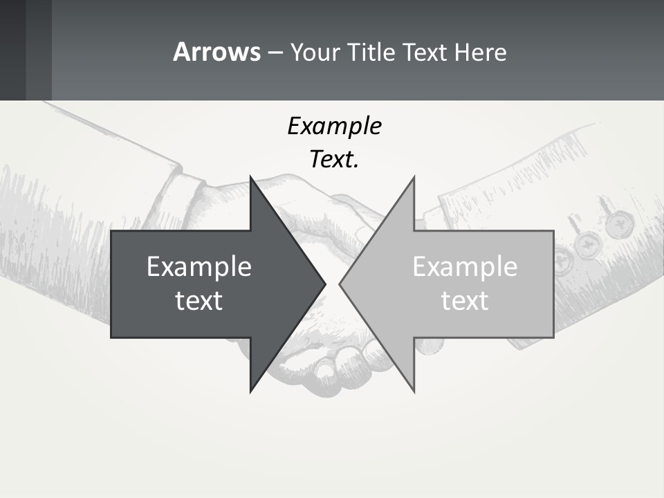 Two Hands Shaking Each Other Over A White Background PowerPoint Template