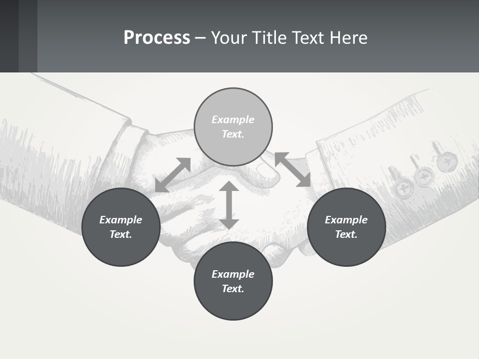 Two Hands Shaking Each Other Over A White Background PowerPoint Template