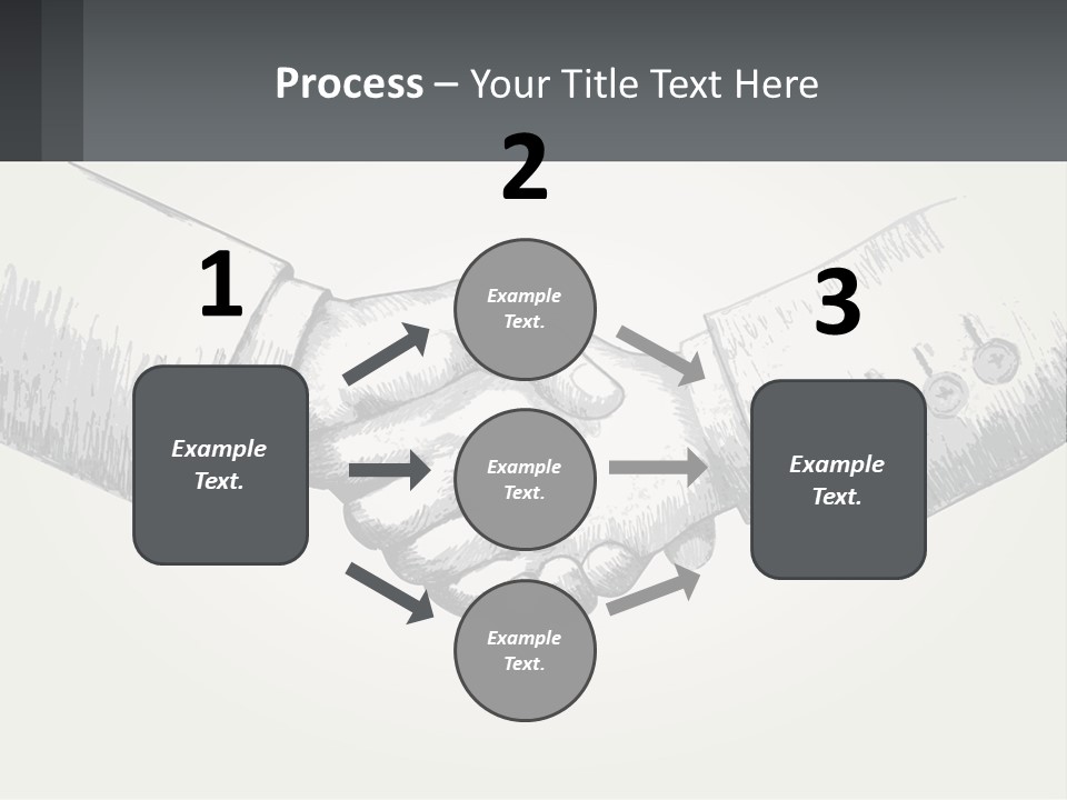 Two Hands Shaking Each Other Over A White Background PowerPoint Template