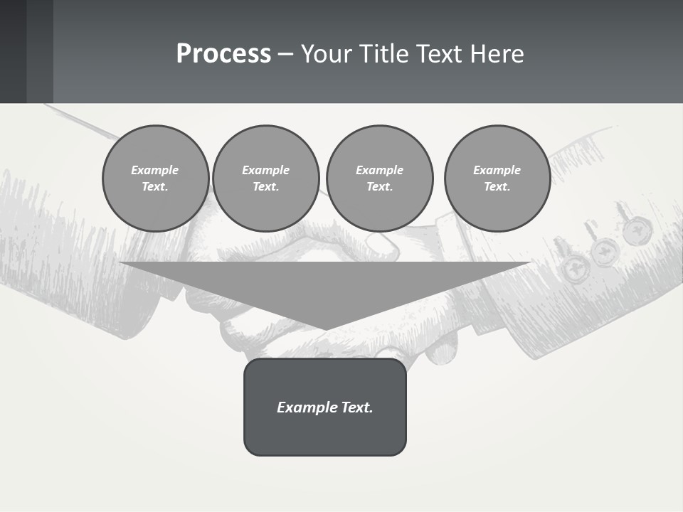 Two Hands Shaking Each Other Over A White Background PowerPoint Template