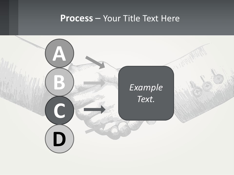 Two Hands Shaking Each Other Over A White Background PowerPoint Template