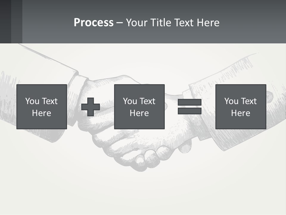 Two Hands Shaking Each Other Over A White Background PowerPoint Template