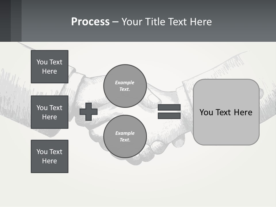 Two Hands Shaking Each Other Over A White Background PowerPoint Template