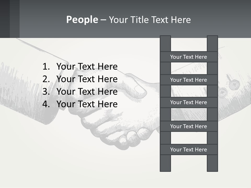 Two Hands Shaking Each Other Over A White Background PowerPoint Template