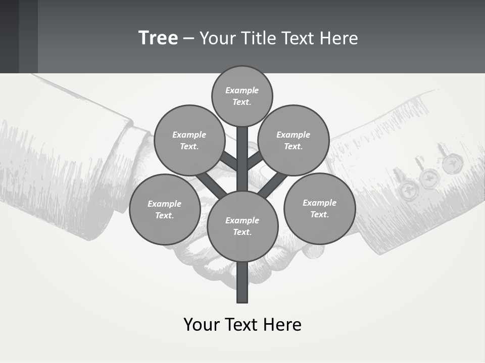 Two Hands Shaking Each Other Over A White Background PowerPoint Template