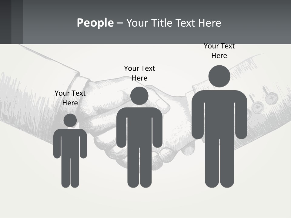 Two Hands Shaking Each Other Over A White Background PowerPoint Template