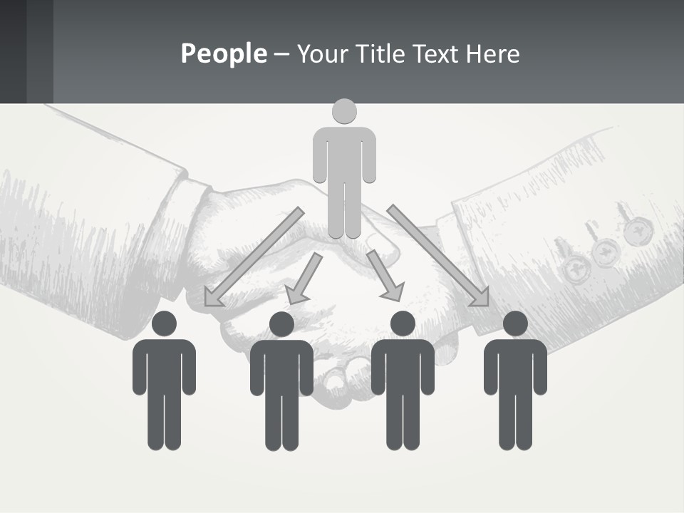 Two Hands Shaking Each Other Over A White Background PowerPoint Template