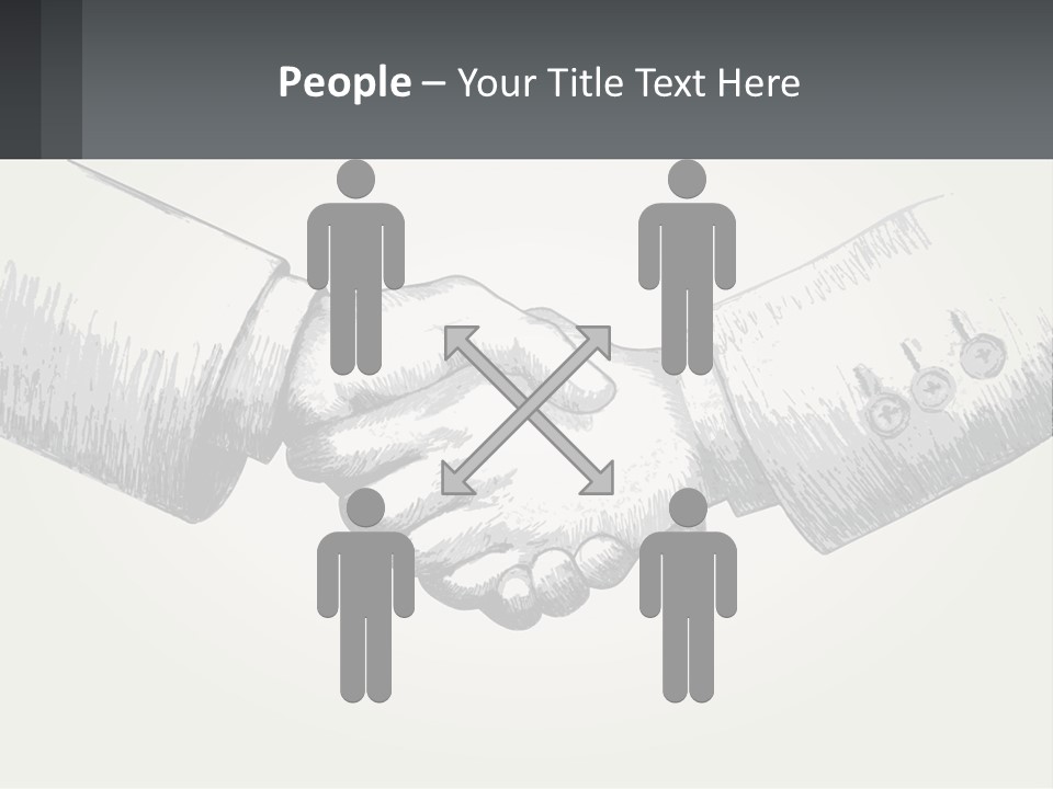 Two Hands Shaking Each Other Over A White Background PowerPoint Template