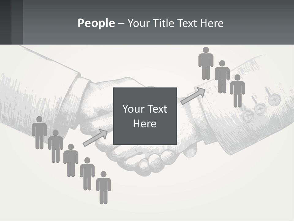 Two Hands Shaking Each Other Over A White Background PowerPoint Template