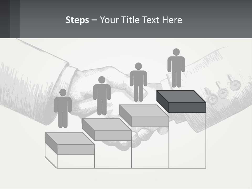 Two Hands Shaking Each Other Over A White Background PowerPoint Template