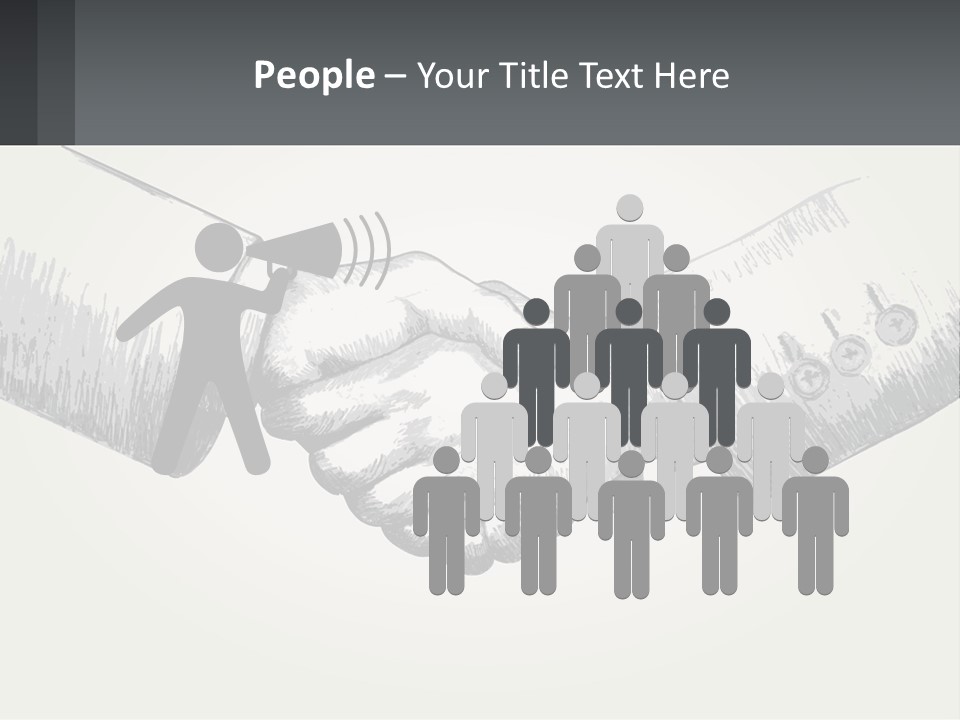 Two Hands Shaking Each Other Over A White Background PowerPoint Template