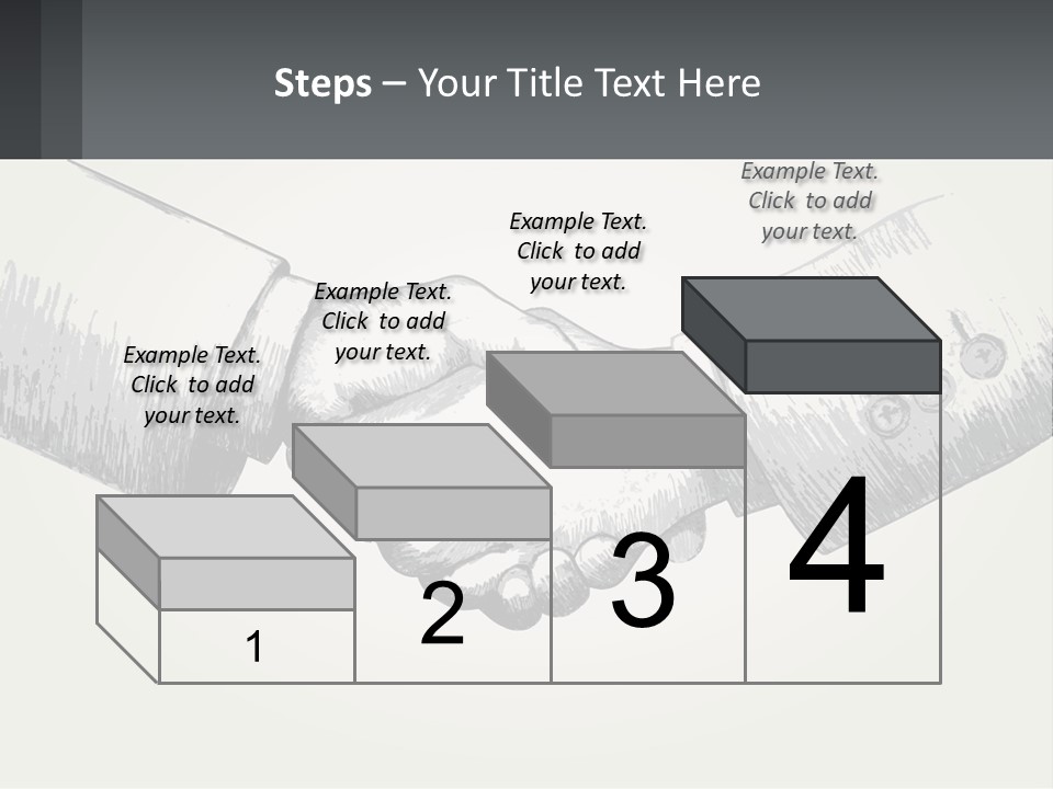 Two Hands Shaking Each Other Over A White Background PowerPoint Template