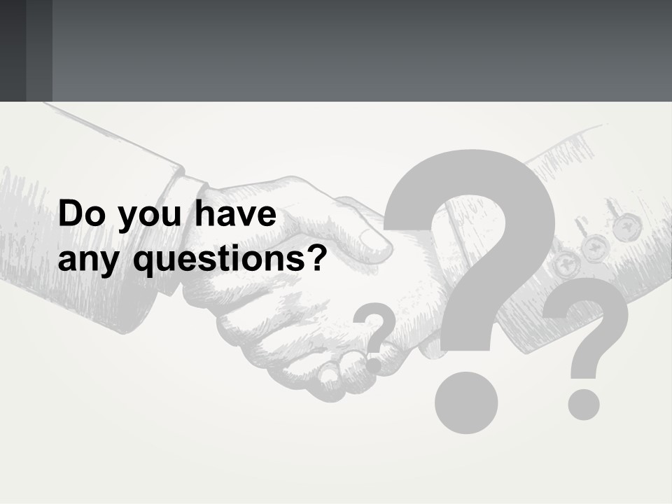 Two Hands Shaking Each Other Over A White Background PowerPoint Template