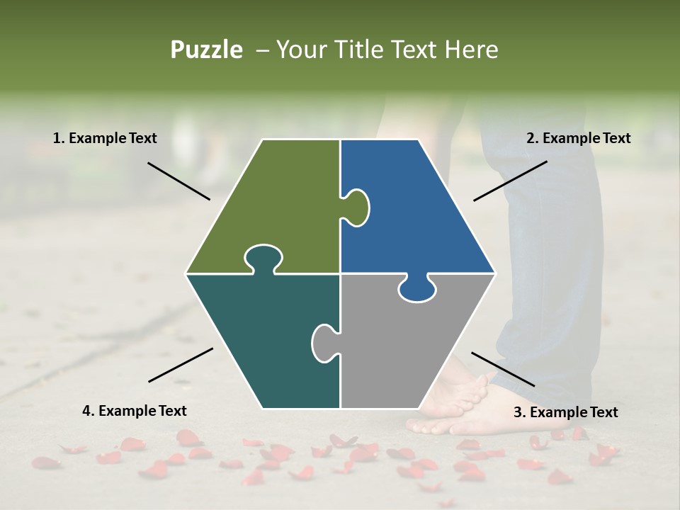 A Couple Standing Next To Each Other On A Sidewalk PowerPoint Template