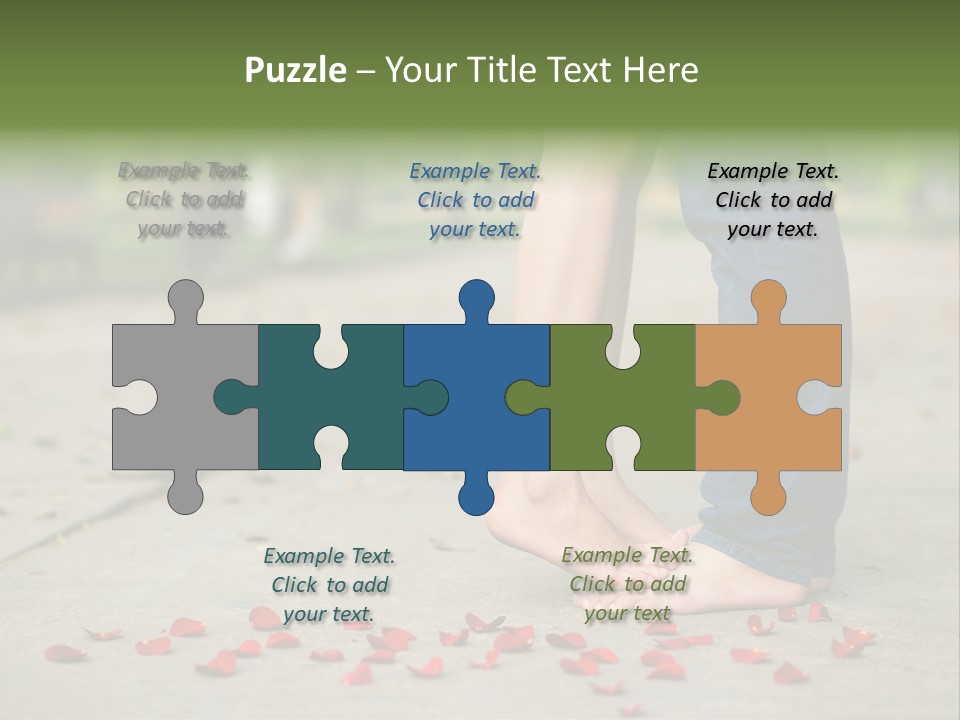 A Couple Standing Next To Each Other On A Sidewalk PowerPoint Template