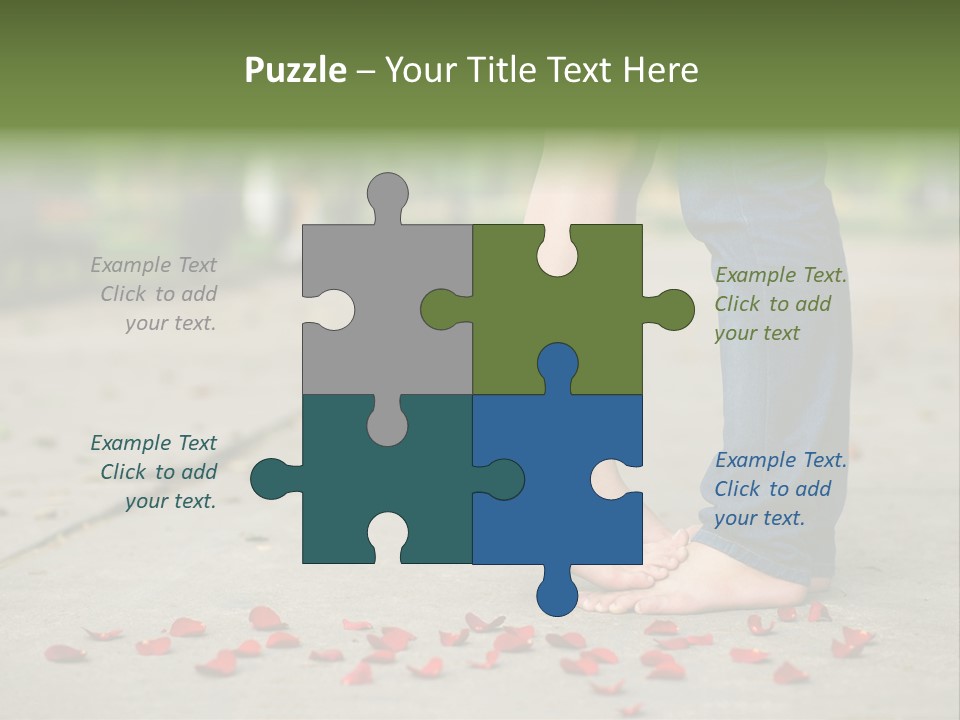 A Couple Standing Next To Each Other On A Sidewalk PowerPoint Template