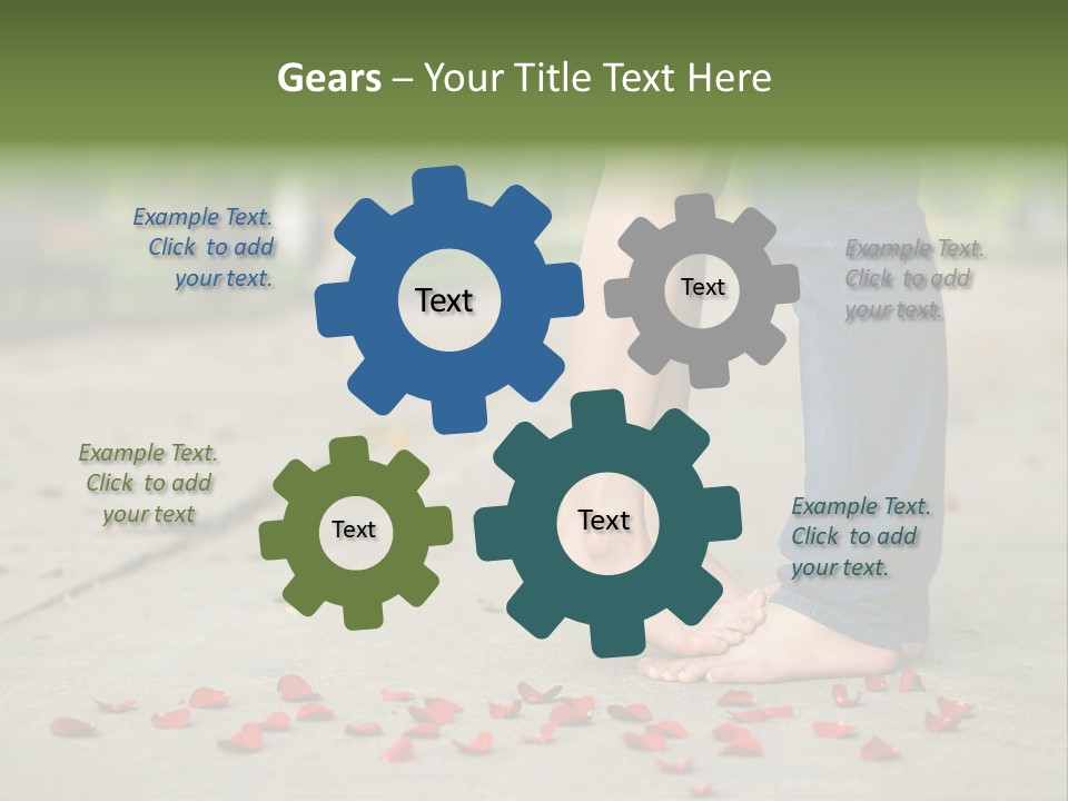 A Couple Standing Next To Each Other On A Sidewalk PowerPoint Template