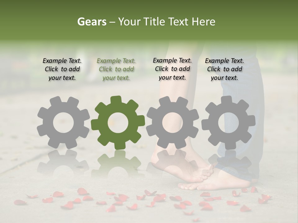 A Couple Standing Next To Each Other On A Sidewalk PowerPoint Template