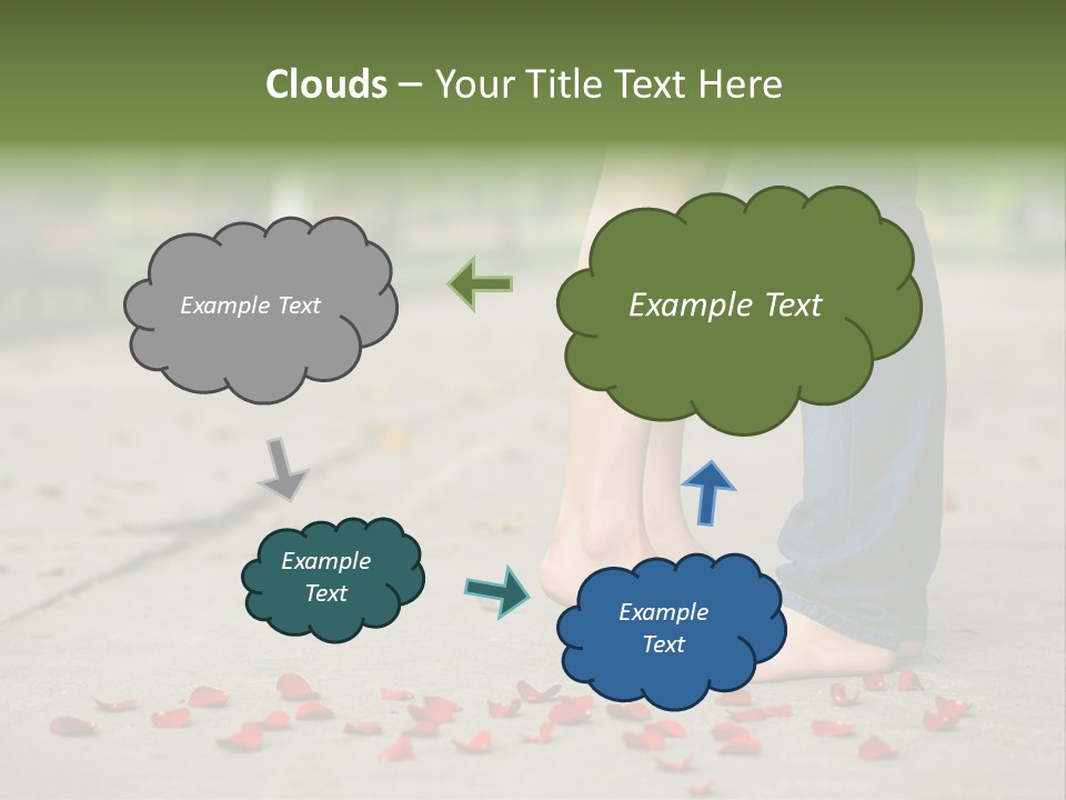 A Couple Standing Next To Each Other On A Sidewalk PowerPoint Template