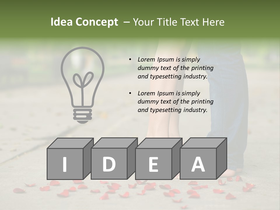 A Couple Standing Next To Each Other On A Sidewalk PowerPoint Template