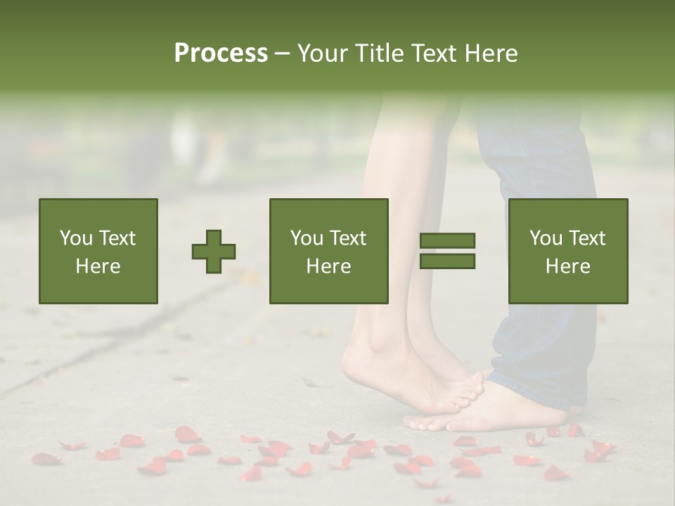 A Couple Standing Next To Each Other On A Sidewalk PowerPoint Template