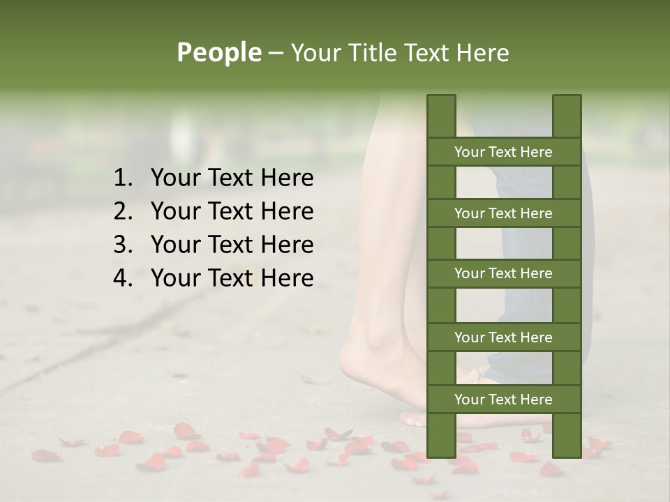 A Couple Standing Next To Each Other On A Sidewalk PowerPoint Template