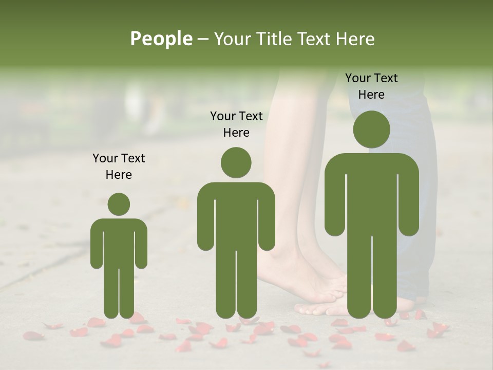 A Couple Standing Next To Each Other On A Sidewalk PowerPoint Template