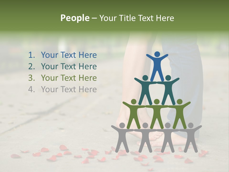 A Couple Standing Next To Each Other On A Sidewalk PowerPoint Template