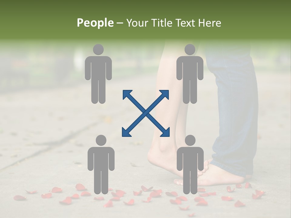 A Couple Standing Next To Each Other On A Sidewalk PowerPoint Template