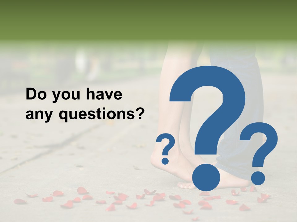 A Couple Standing Next To Each Other On A Sidewalk PowerPoint Template