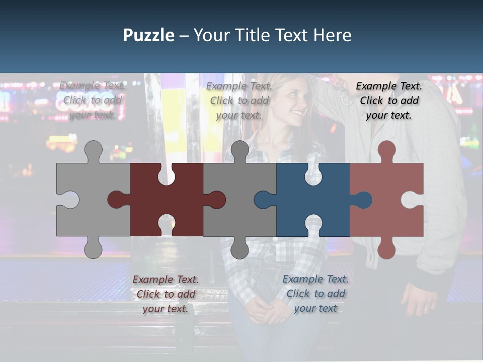 A Man And A Woman Standing Next To Each Other PowerPoint Template