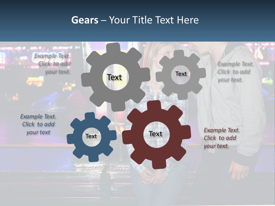 A Man And A Woman Standing Next To Each Other PowerPoint Template