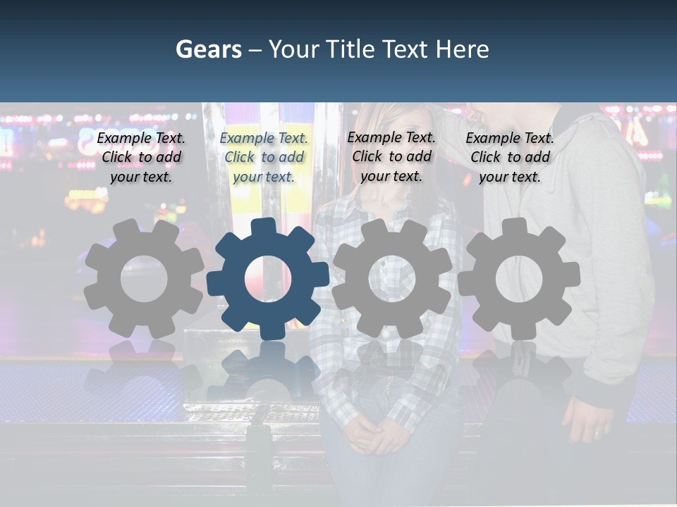 A Man And A Woman Standing Next To Each Other PowerPoint Template