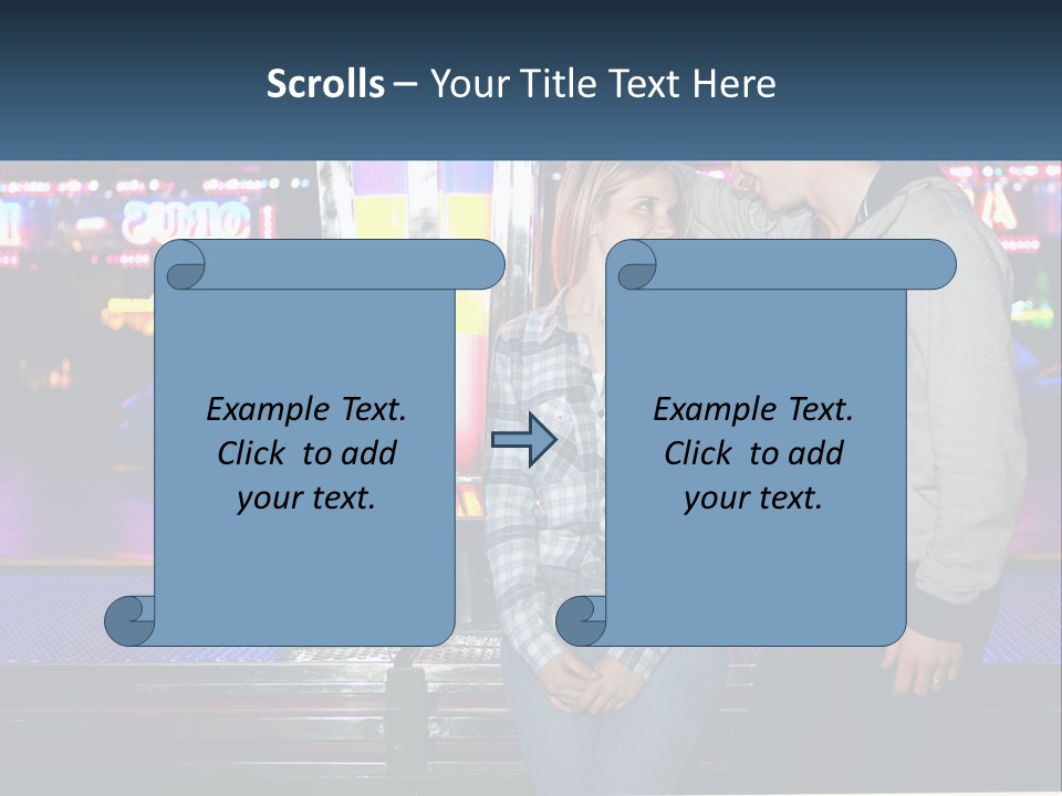 A Man And A Woman Standing Next To Each Other PowerPoint Template