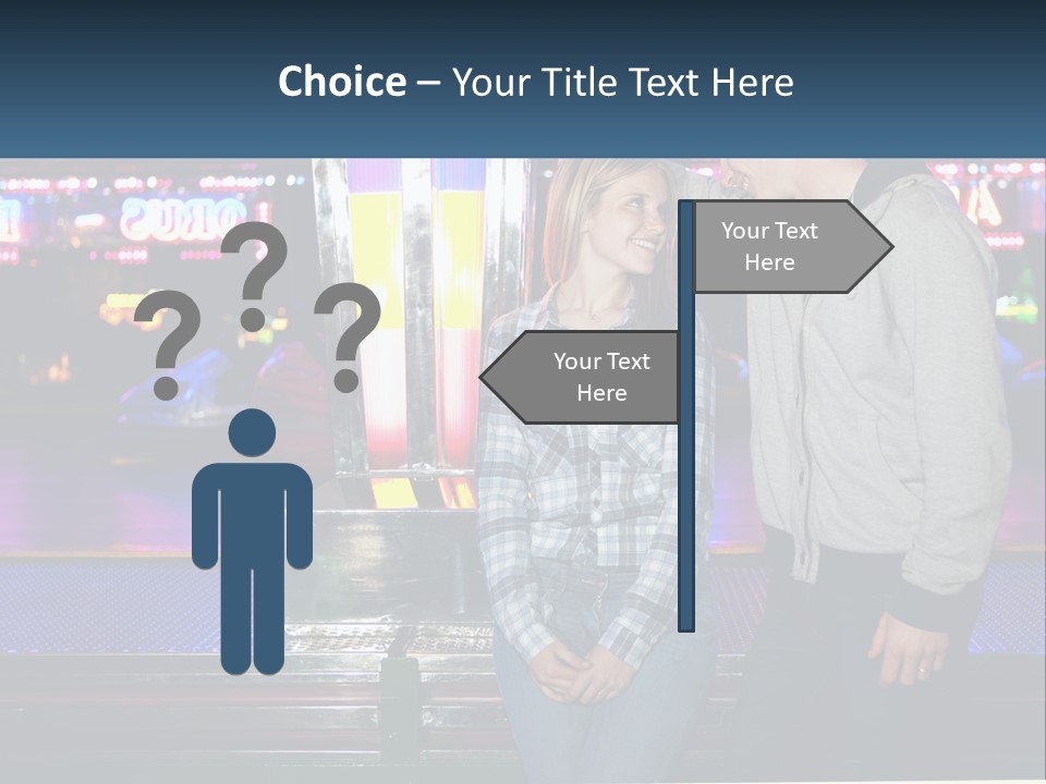 A Man And A Woman Standing Next To Each Other PowerPoint Template