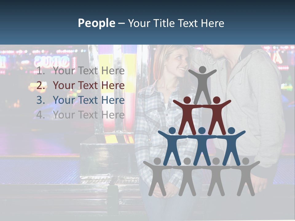 A Man And A Woman Standing Next To Each Other PowerPoint Template